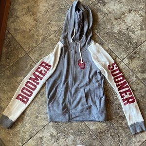 PINK Victoria’s Secret medium OU zip up hoodie